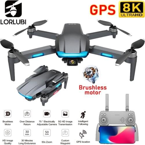 LORLUBI S106 GPS Drone 8K Professional HD Dual Camera 5G WIFI FPV Aerial Photography Brushless Motor Quadcopter Foldable Dron