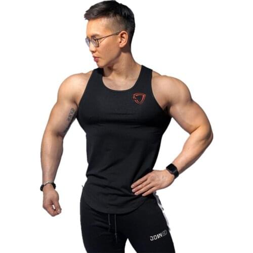 Summer Mens Tank Top 2021 New Solid Color Bodybuilding Ffitness Clothing Quick Dry Sports Workout Cotton Vest Gym Clothing Men