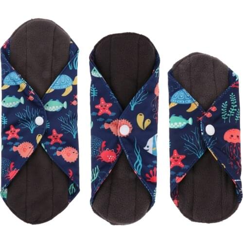 Reusable Washable Bamboo Cloth Mama Menstrual Sanitary Pad Panty Liners