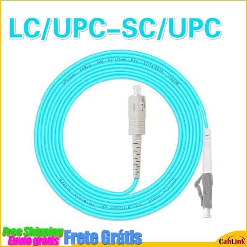 Multimode fiber optic patch cord LC/UPC-SC/UPC 10G 5pcs/LotOM3 fiber optic cable free shipping