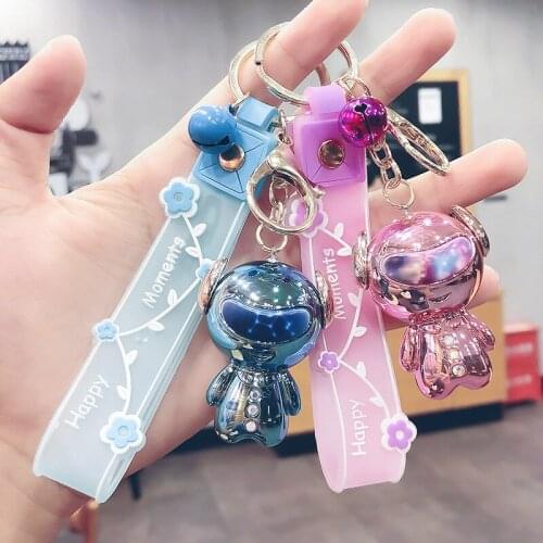 Cartoon Colorful Anime Dolls Acrylic Keychain Cute Robot Pendant Keyring for Women Couple Bags Car Key Chain Gifts
