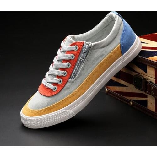 Men Canvas Shoes Breathable Comfortable Casual Shoes Men High Quality Anti-Slip Men lace up Flats Classic A23-54