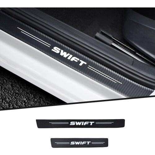 4pcs car sticker carbon fiber texture threshold strip decoration modified For Suzuki Swift Auto Accessories car styling