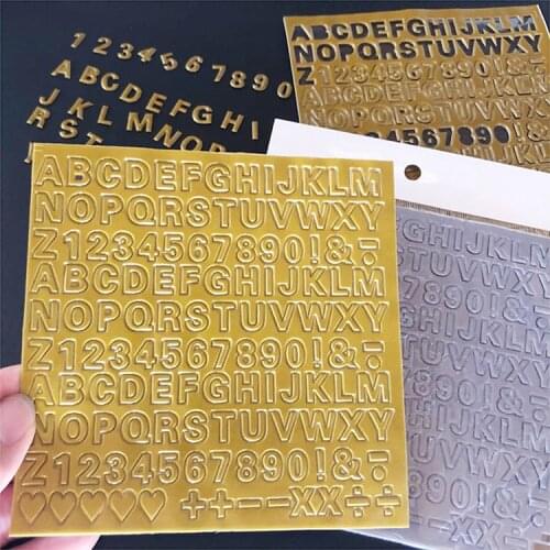 Golden and silver alphabet digital 3D bubble stickers for Children educational teaching toys kids birthday gift