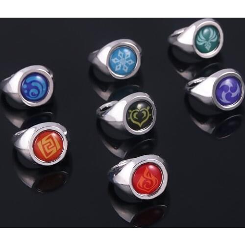 2021 New Anime Game Genshin Impact Ring Delicate Craft Mengpa Finger Decoration Ring for Women Party Men Cospllay Casual Jewelry