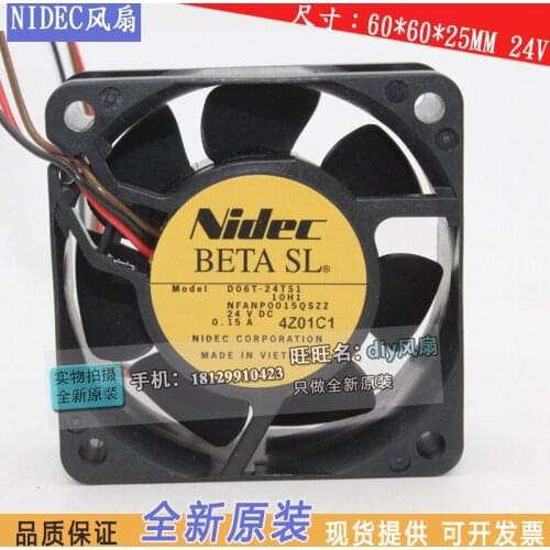 NEW NIDEC D06T-24TS1 24V 0.15A 6025 6CM Frequency converter cooling fan