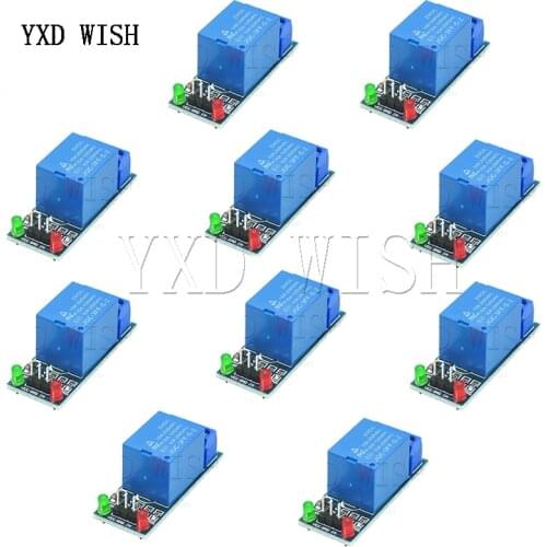10pcs 5V 12V 1 One Channel Relay Module Low Level For SCM Household Appliance Control For arduino DIY Kit