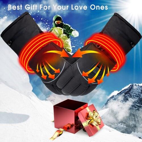 Men Women Winter Rechargeable Battery Heated Gloves Electric for Sports Outdoor Climbing Hiking Skiing Hunting