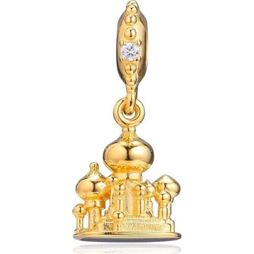 Agrabah Castle Dangle Charms For Woman DIY Fits Original 925 Silver Bracelets Fashion Silver Beads For Jewelry Making