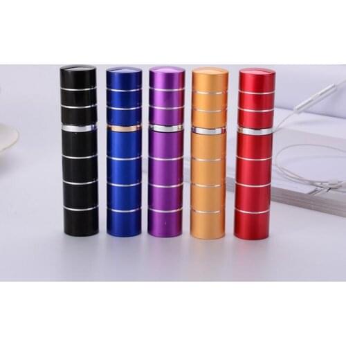 New Fashion 12ML Portable Silver Ring Aluminum Perfume Bottle Glass Tank Atomizer LX1356