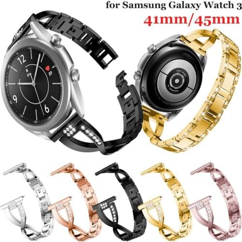 Stainless Steel Metal Band For Samsung Galaxy Watch 3 45mm 41mm Wrist Strap For Galaxy Watch3 Replaceable Bracelet Watchband New