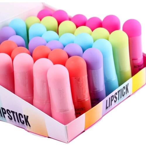 ROMANTIC BEAR Lipsticks Makeup WOW Moisturuzer Lip Balm 432pcs=12 boxes Lips Cosmetics