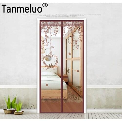 Summer Style Closing Mesh Mosquito Net Window Screens Curtain Anti Mosquito Magnetic Tulle Shower Curtain Door Screen