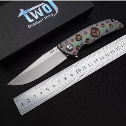 TWOJ 3501 Folding knife Ball bearing pocket knives S35VN blade TC4 Handle outdoor camping hunting knife Tactical survival EDC
