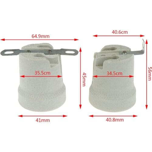 Vintage Lamp Base Ceramic Edison Lamp Fittings Socket Lamp Base Holder Accessory Fixing Bracket Large Screw Cap E27