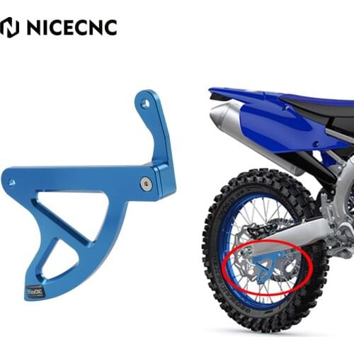NICECNC Rear Brake Disc Guard Cover Protector For YAMAHA YZ WR 250 450 F FX YZ250F YZ450F YZ250FX YZ450FX WR250F WR450F Aluminum