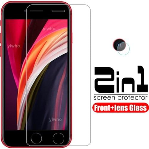 2 IN 1 HD Protective Glass For iphone Se 2020 Camera Lens Screen Protector For i Phone Se2020 iPhonese Tempered Film Armor Sheet