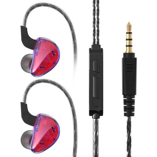 1 Pair Wired Earphone 3.5mm Bass In-ear Type Headphone Sports Earphone with Built-in Microphone