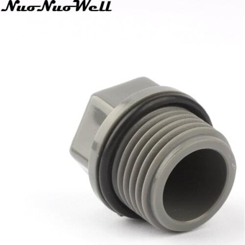 10pcs NuoNuoWell PVC 1/2" Male Thread Plug Hexagon End Cap Hose end Connector Sealing up Pipe Fish Tank Stop water Adapter