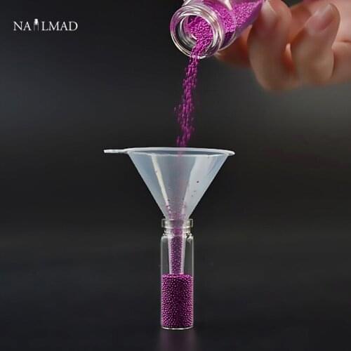 2Pcs/set Super Mini Transparent Funnel For Nail Art Polish Liquid Plastic Funnel Nail Art Tool