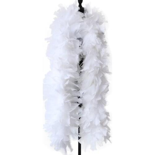 200G White Marabou Turkey Feathers Boa For Crafts Fluffy Plumas Shawl Wedding Centerpiece Decoration Plumes Boa Feather On Tape