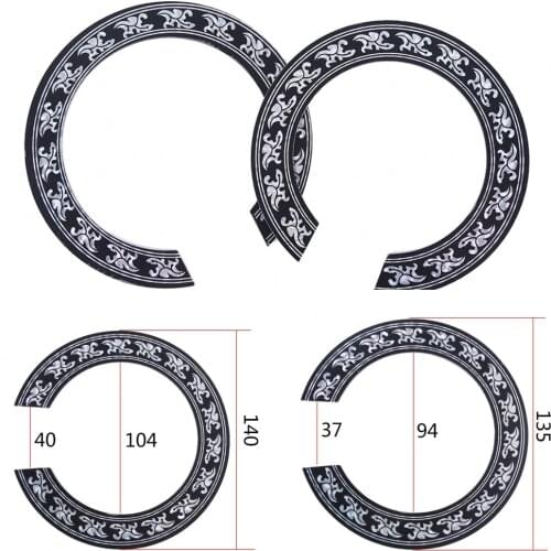 2019 New 94mm 104mm Hard PVC Guitar Circle Sound Hole Rosette Inlay for Acoustic Guitars Decal Accessories