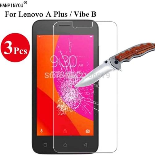 3 Pcs/Lot 9H 2.5D Tempered Glass Screen Protector For Lenovo A Plus A+ A1010a20 / Vibe B A1010 A20 Protective Film + Clean Tools