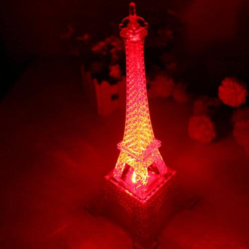 3D Romantic France Eiffel Tower/Paris Tower LED Night Light RGB Bedroom Table Lamp Kids Friends Family Gifts Home Decoration