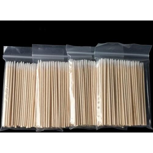 400pcs Eyelash Extension Tools Cotton Swab Disposable Makeup Soft Cosmetic Wood Sticks Mini Cotton Buds Permanent Ears Cleaning