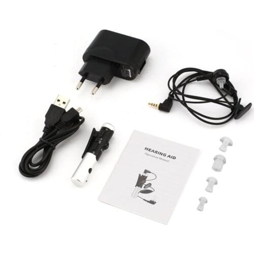 A-60 Rechargeable Hearing Aid Adjustable Tone In Ear Sound Voice Amplifier Ear Care Kit Hearing Aids For The Elderly Deaf People