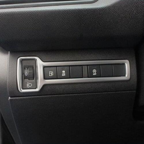 SBTMY Car Accessories Stainless steel headlight switch decoration cover For Peugeot 308 T9 2015 2016 2017