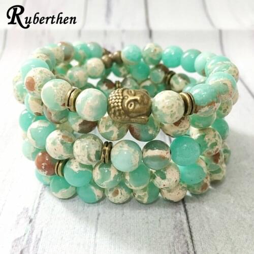Ruberthen 4 Wrap 108 Mala Yoga Bracelet Healing Crystals Manifest Jewelry Divine Love Protection Bracelet Free Shipping
