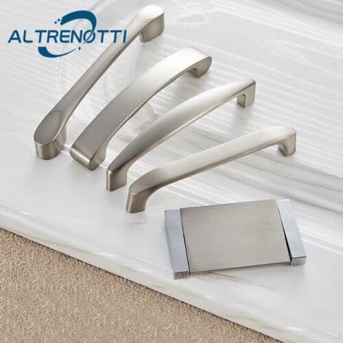 Zinc Cabinet Handle Furniture Drawer Wardrobe Metal Door Pull Modern Simple Knob For Kitchen Cupboard Closet Dresser Hardware