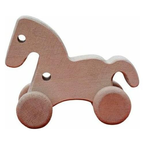 Wood Wheeled Toys and Moneybox / 2 pcs / Select your two parts / Horse / Duck / Elephant / Turtle