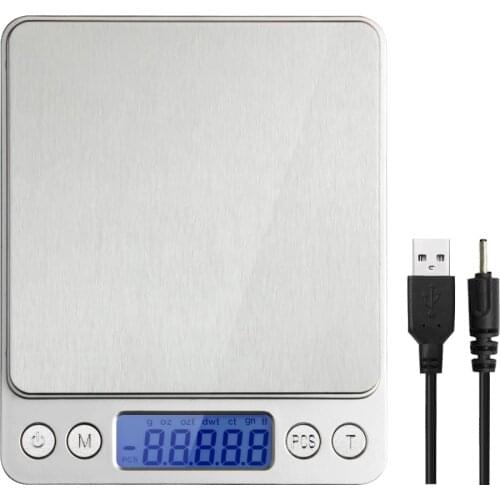 500g/0.01g USB Powered Electronic Kitchen Scale Weight Food Diet Postal Kitchen Scale jewelry scales weighing balance