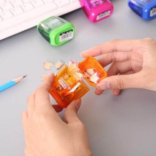 Classical Double Hole Mechanical Pen Pencil Sharpener Stationery Office Student School Supplies Korean Kids Gift 53CC