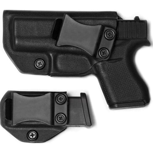 Glock17 19 43 Kydex Holster Inside The Waistband IWB Magazine Carrier Mag Holder Concealed Carry 9mm G43 6 Round Clip CCW Pouch