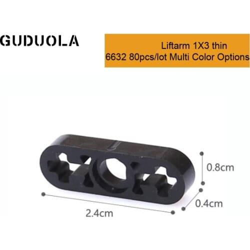 Technic Parts 6632 Technic Liftarm 1X3 thin MOC Building Blocks Educational DIY Creative Toys for Kid 80pcs/lot