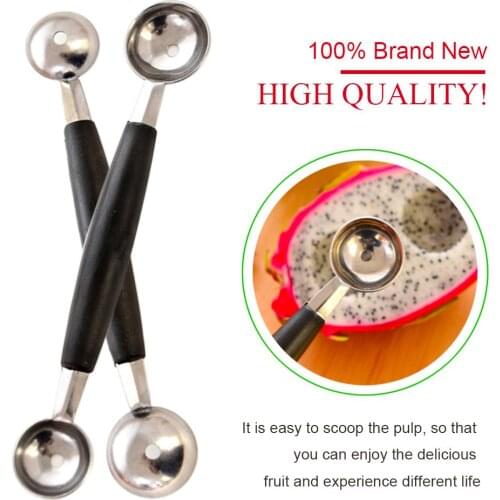 Kitchen Gadgets Double-Headed Multi-purpose Watermelon Digger Fruit Spoon Digging Ball Spoon Kitchen Accessories Stainless Steel