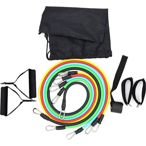 Latex Pull Rope Rubber Expander Fitness Equipment 11pcs/set Resistance Bands Multi-function Equipment for Exercise