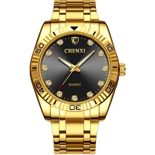 Fashion Chenxi Top Brand Golden Full Stainless Steel Watch Mens Luxury Brand Sport Clock Relogio Masculino Wristwatch Reloje