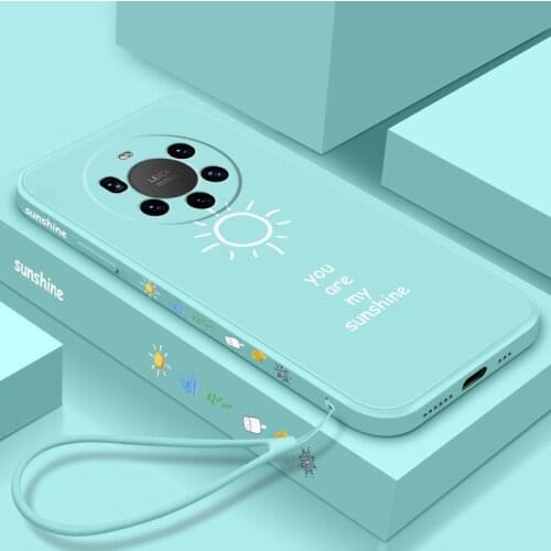 For Huawei Mate 40 Pro Case Soft Liquid silicone sun Slim Skin protective Back Cover Case For Huawei Mate 20 30 Pro Mate40 shell