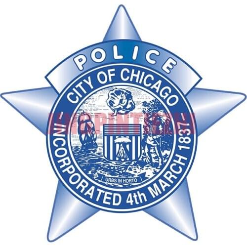 Car Stickers Vinyl Motorcycle Decal Decoration Laptop Police City of Chicago Personality Car Stickers