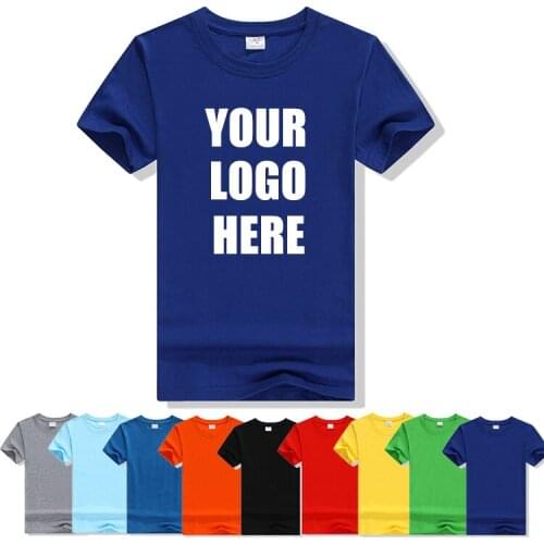 Blank Cotton Custum Logo T-shirt Unisex Plain Printing Custom Tshirt