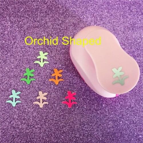 Orchid shaped 5/8" EVA hole punch greeting card handmade flower craft punch cortador de papel de scrapbook cymbidium puncher