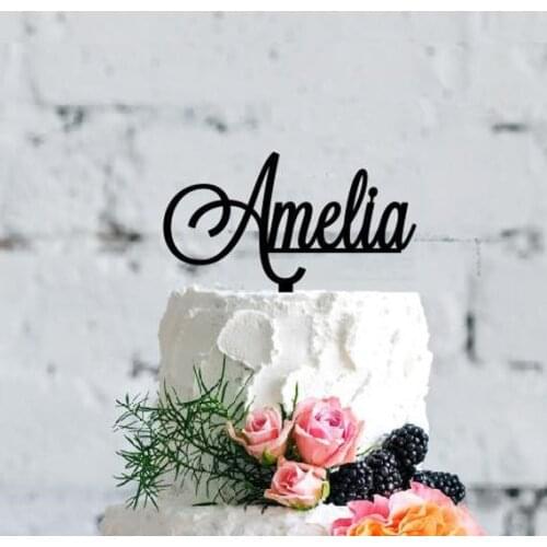 Personalized Name Cake Topper Happy Birthday Gift Custom Acrylic Cake Topper Baby Shower Cake Topper Decorations