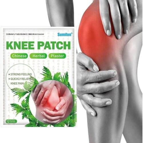 12pcs Herbal Knee Plaster Knee Pain Relief Joint Rheumatoid Arthritis Treatment Wormwood Extract Chinese Herbal Medical Patch