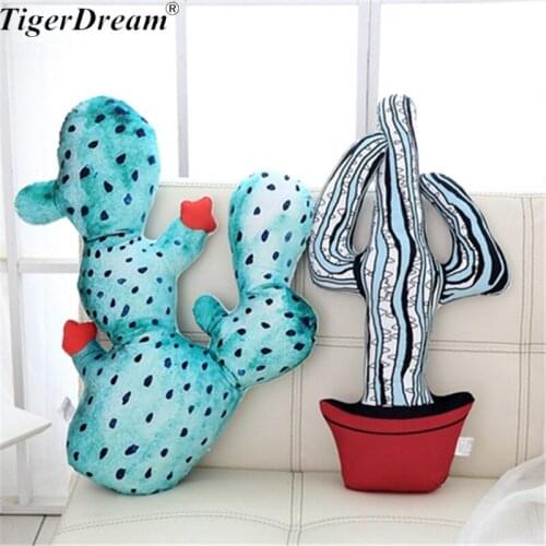 60cm One Piece Cactus Plush Toys Super Soft PP Cotton Stuffed Plant Dolls Creative Sleeping Pillows Home Decoration 2 Style