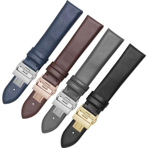 Quality soft genuine leather band for watch 18mm 20mm 22mm replacement leather strap for AR1674/AR0382