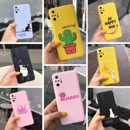 Silicone Case For Xiaomi Redmi Note Note 10 10S Case Soft Slim Cute Cartoon Cover For Xiaomi Redmi Note 10 Pro Note10 S Pro Bags